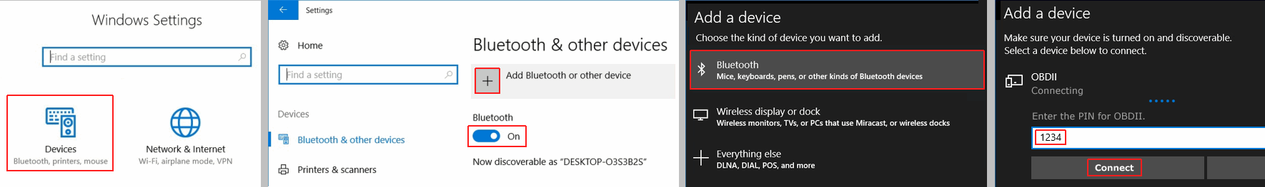 Configure Windows 10 for Bluetooth